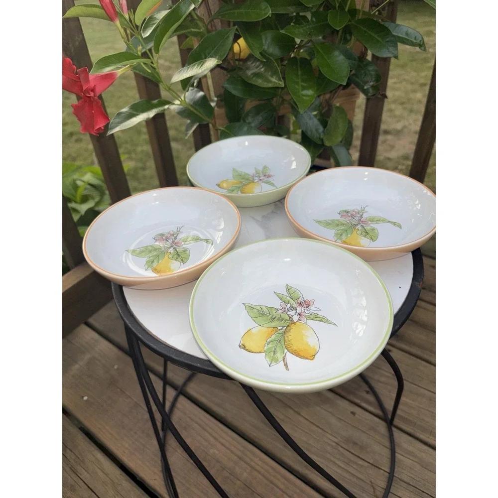 Williams Sonoma Meyer Lemon Citron Dipping Bowls Set of 4 Mixed Colors 5.75
